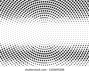 Grunge halftone background. Digital gradient. Circular dotted pattern with circles, dots, point small and large scale. Design element for web banners, posters, cards, wallpapers, sites, panels