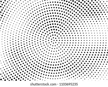 Grunge halftone background. Digital gradient. Circular dotted pattern with circles, dots, point small and large scale. Design element for web banners, posters, cards, wallpapers, sites, panels
