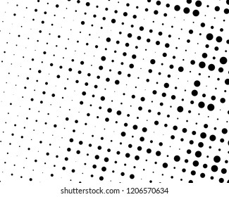 Grunge halftone background. Digital gradient. Wavy dotted pattern with circles, dots, point small and large scale. Design element for web banners, posters, cards, wallpapers, sites, panels.