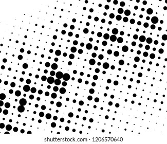 Grunge halftone background. Digital gradient. Wavy dotted pattern with circles, dots, point small and large scale. Design element for web banners, posters, cards, wallpapers, sites, panels.
