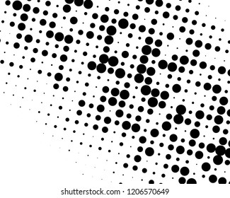 Grunge halftone background. Digital gradient. Wavy dotted pattern with circles, dots, point small and large scale. Design element for web banners, posters, cards, wallpapers, sites, panels.