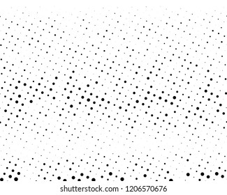 Grunge halftone background. Digital gradient. Wavy dotted pattern with circles, dots, point small and large scale. Design element for web banners, posters, cards, wallpapers, sites, panels.