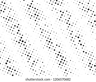 Grunge halftone background. Digital gradient. Wavy dotted pattern with circles, dots, point small and large scale. Design element for web banners, posters, cards, wallpapers, sites, panels.