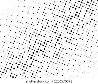 Grunge halftone background. Digital gradient. Wavy dotted pattern with circles, dots, point small and large scale. Design element for web banners, posters, cards, wallpapers, sites, panels.