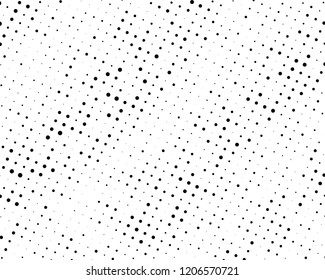 Grunge halftone background. Digital gradient. Wavy dotted pattern with circles, dots, point small and large scale. Design element for web banners, posters, cards, wallpapers, sites, panels.