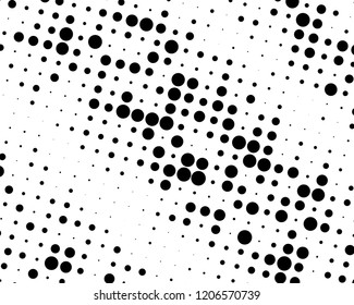 Grunge halftone background. Digital gradient. Wavy dotted pattern with circles, dots, point small and large scale. Design element for web banners, posters, cards, wallpapers, sites, panels.