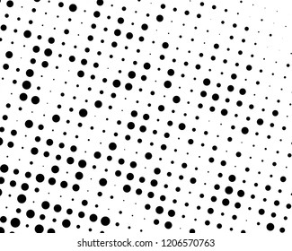 Grunge halftone background. Digital gradient. Wavy dotted pattern with circles, dots, point small and large scale. Design element for web banners, posters, cards, wallpapers, sites, panels.