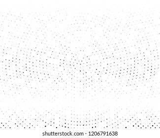 Grunge halftone background. Digital gradient. Wavy dotted pattern with circles, dots, point small and large scale. Design element for web banners, posters, cards, wallpapers, sites, panels.