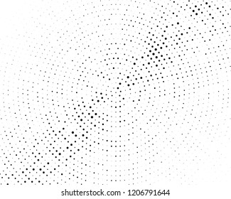 Grunge halftone background. Digital gradient. Wavy dotted pattern with circles, dots, point small and large scale. Design element for web banners, posters, cards, wallpapers, sites, panels.