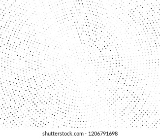 Grunge halftone background. Digital gradient. Wavy dotted pattern with circles, dots, point small and large scale. Design element for web banners, posters, cards, wallpapers, sites, panels.