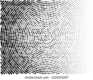 Grunge halftone background. Digital gradient. Wavy dotted pattern with circles, dots, point small and large scale. Design element for web banners, posters, cards, wallpapers, sites, panels.
