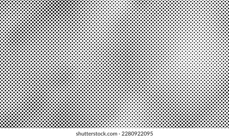 Grunge halftone background with dots. Black and white pop art pattern in comic style. Monochrome dot texture. Vector illustration