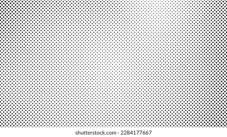 Grunge halftone background with dots. Black and white pop art pattern in comic style. Monochrome dot texture. Vector illustration