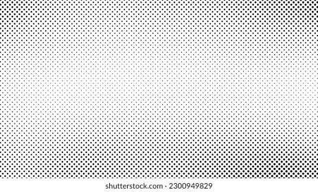 Grunge halftone background with dots. Black and white pop art pattern in comic style. Monochrome dot texture. Vector illustration