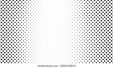 Grunge halftone background with dots. Black and white pop art pattern in comic style. Monochrome dot texture. Vector illustration