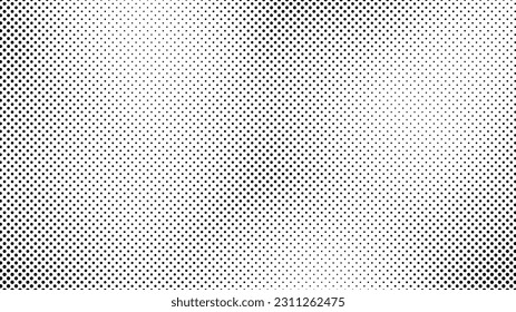 Grunge halftone background with dots. Black and white pop art pattern in comic style. Monochrome dot texture. Vector illustration