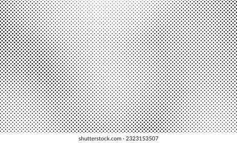 Grunge halftone background with dots. Black and white pop art pattern in comic style. Monochrome dot texture. Vector illustration