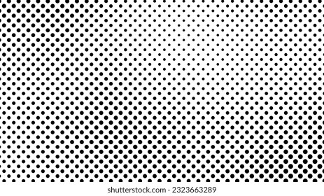 Grunge el fondo medio tono con puntos. Patrón de arte pop blanco y negro en estilo cómico. Textura de punto monocroma. Ilustración del vector