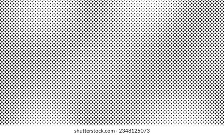 Grunge halftone background with dots. Black and white pop art pattern in comic style. Monochrome dot texture. Vector illustration