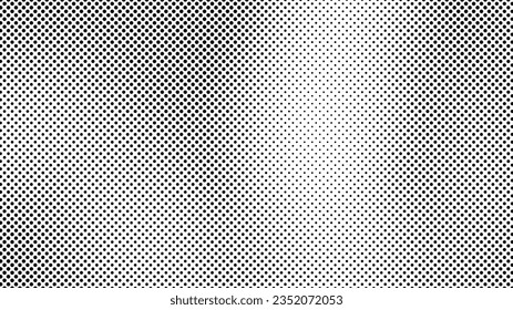 Grunge el fondo medio tono con puntos. Patrón de arte pop blanco y negro en estilo cómico. Textura de punto monocroma. Ilustración del vector