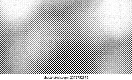 Grunge el fondo medio tono con puntos. Patrón de arte pop blanco y negro en estilo cómico. Textura de punto monocroma. Ilustración del vector