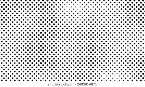 Grunge el fondo medio tono con puntos. Patrón de arte pop blanco y negro en estilo cómico. Textura de punto monocroma. Ilustración del vector
