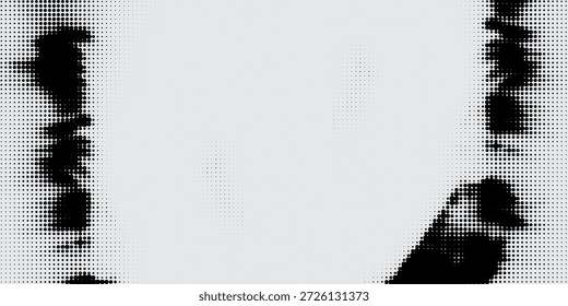 Fondo de semitono Grunge. Textura de puntos semitono.
