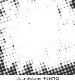 Grunge halftone background. Halftone dots vector texture.