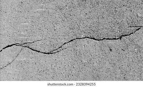 Grunge halftone background. Dotted cracked concrete vector texture. Abstract dots overlay print.