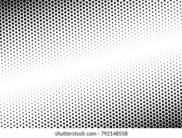 Grunge Halftone Background. Dotted Modern Overlay. Vintage Black and White Pattern. Gradient Distressed Texture. Vector illustration