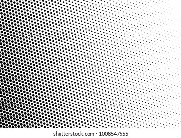 Grunge Halftone Background. Points Pattern. Vintage Texture. Black and White Backdrop. Vector illustration