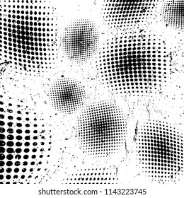 Grunge Halftone Background Texture . vector distressed dots