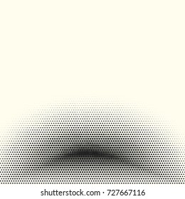 Grunge halftone background. Vector retro dotted template for labels. White and black geometric gradient for pop art designs. 