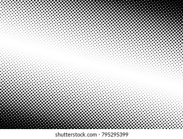 Grunge Halftone Background. Vintage Backdrop. Black and White Modern Overlay. Abstract Pattern. Vector illustration