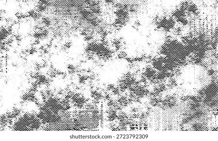 Fondo de textura de punto negro semitono grunge. Fondo de Vector grunge para Filtrar vintage. Efecto grunge de superposición de semitono