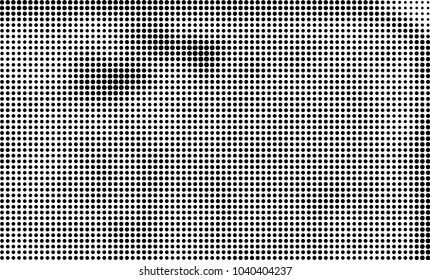 Grunge halftone is black and white. Abstract texture of dots for printing and design