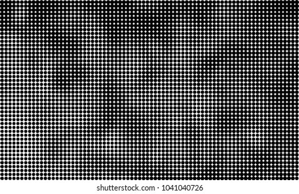 Grunge halftone is black and white. Abstract texture of dots for printing and design