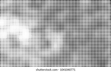 Grunge halftone is black and white. Abstract texture of dots for printing and design