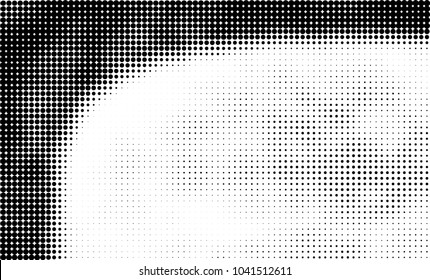 Grunge halftone is black and white. Abstract texture of dots for printing and design