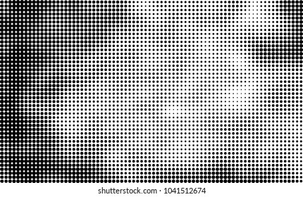 Grunge halftone is black and white. Abstract texture of dots for printing and design