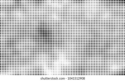 Grunge halftone is black and white. Abstract texture of dots for printing and design