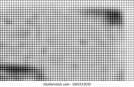 Grunge halftone is black and white. Abstract texture of dots for printing and design