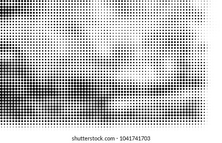 Grunge halftone is black and white. Abstract texture of dots for printing and design