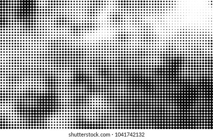 Grunge halftone is black and white. Abstract texture of dots for printing and design