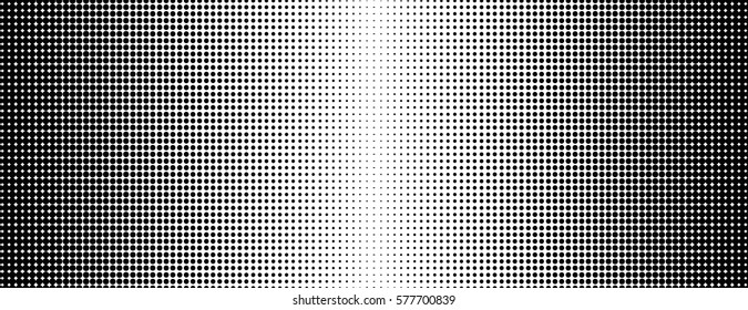 Grunge halftone black and white background. Vector illustration with halftone dots texture for pop-art, trends design 