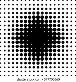 Grunge halftone black and white background. Vector illustration with halftone dots texture for pop-art, trends design 