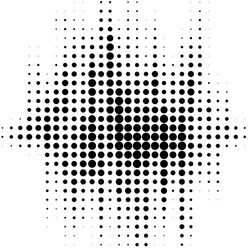 Grunge Halftone Schwarz-weiße Punkte, Strukturierter Hintergrund. Gespeicherte Vektorgrafik Abstrakte Textur
