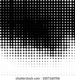 Grunge halftone black and white dots texture background. Spotted vector Abstract Texture
