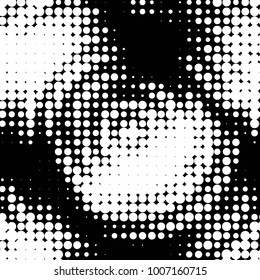 Grunge halftone black and white dots texture background. Spotted vector Abstract Texture
