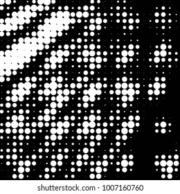Grunge halftone black and white dots texture background. Spotted vector Abstract Texture
